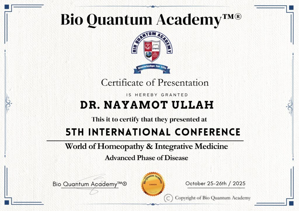 Dr. Nayamot Ullah - 5th International Conference on World of Homeopathy & Integrative Medicine (1)