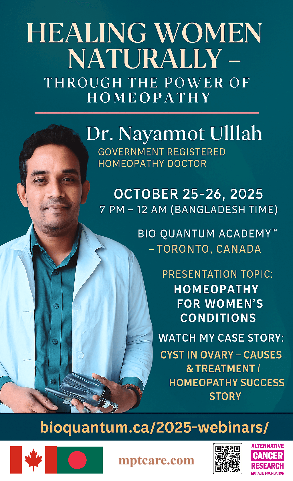 Womens Health – Best Homeo Doctor in Dhaka Dr. Nayamot Ullah (Canada Conference 2025)