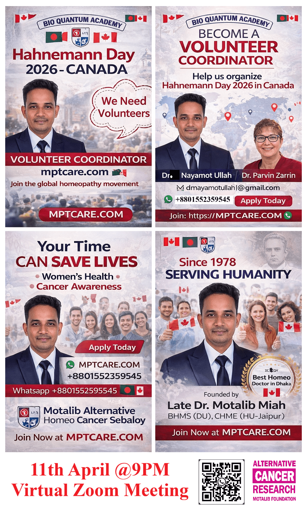 MPTCare Volunteer Coordinator at Hahnemann Day 2026 in Canada